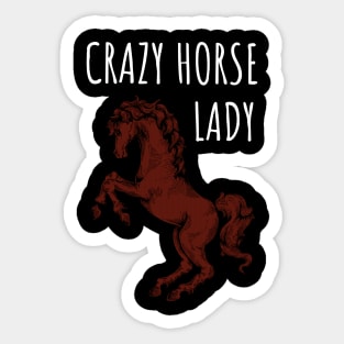 Crazy Horse Lady Sticker